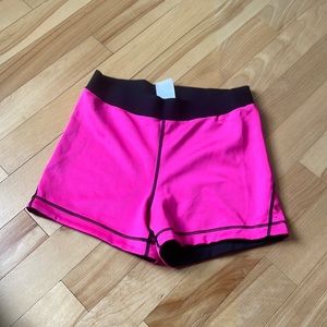 Pink spandex shorts